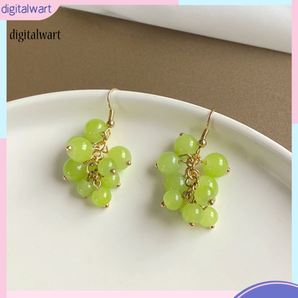 Kỹ Thuật Số| 1 Cặp Khuyên Tai Dạng Móc Xỏ Hạt Tròn Không Xỏ Lỗ