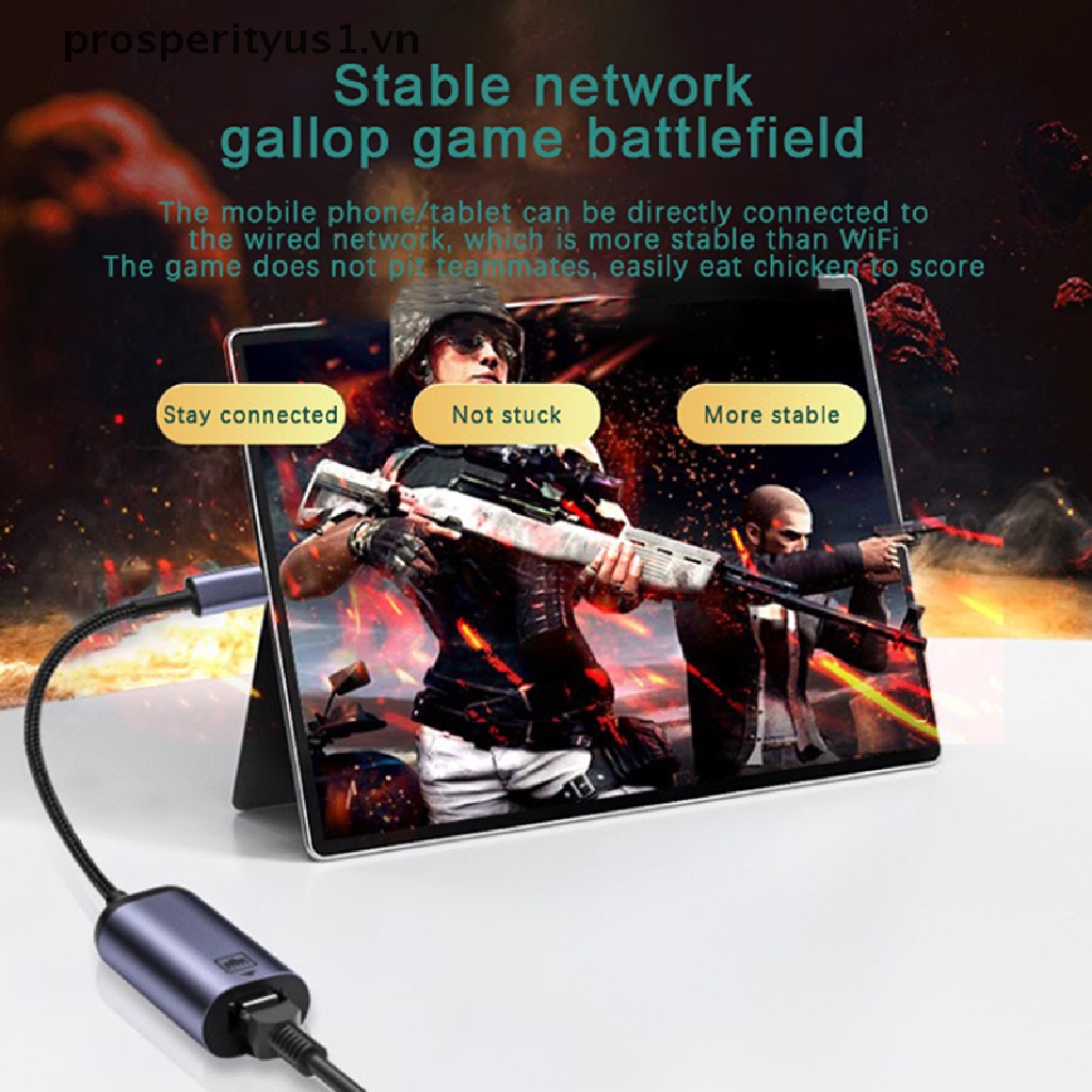 Giắc Chuyển Đổi USB Type C 3.1 RJ45 prosperityus1 Chất Lượng Cao