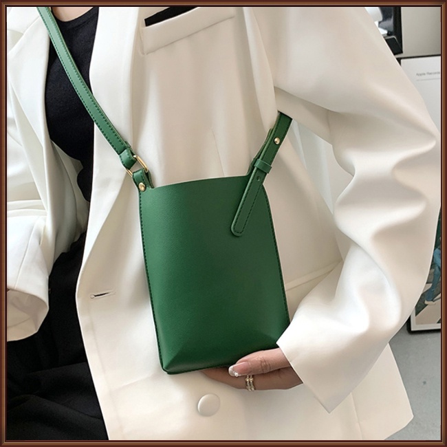 Túi Da Đeo Chéo Mini Đựng Điện Thoại Phong Cách Retro Thời Trang Cho Nữ