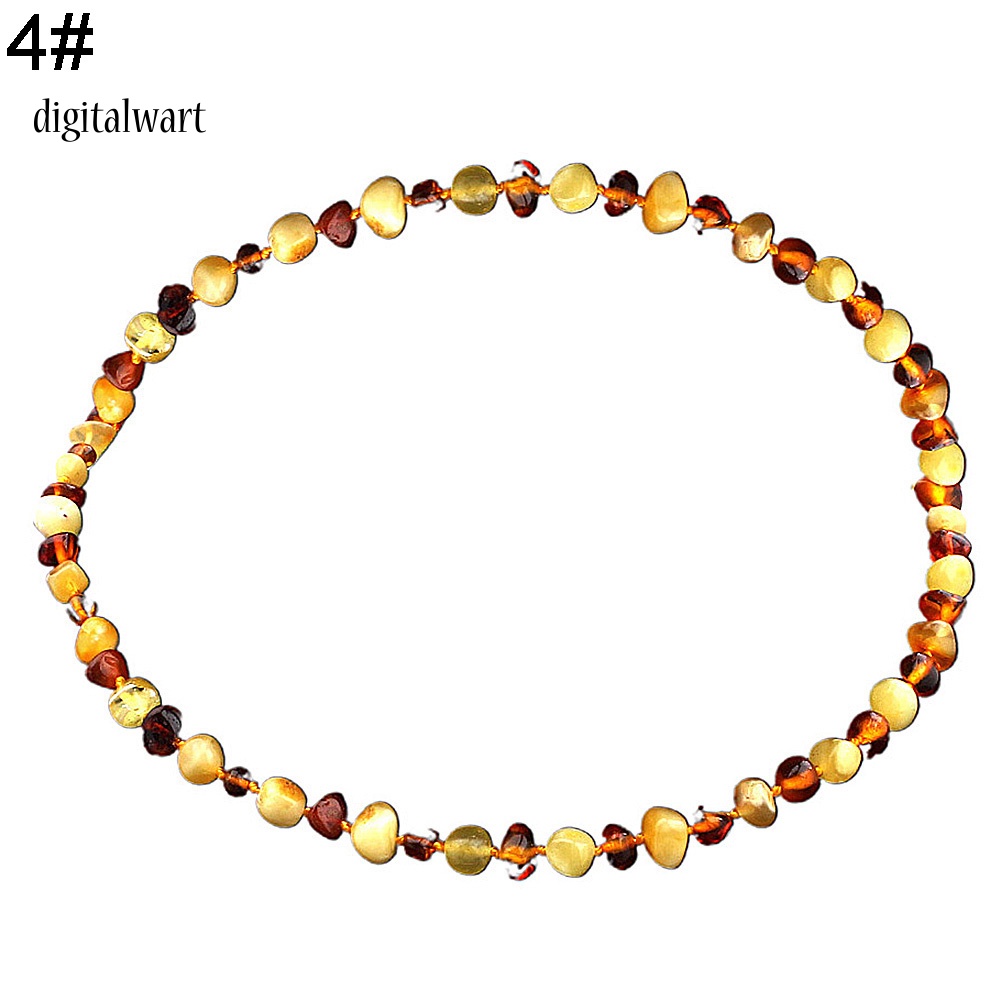 Kỹ Thuật Số| Vòng cổ Chuỗi Hạt Hổ Phách Tự Nhiên Phong Cách Retro