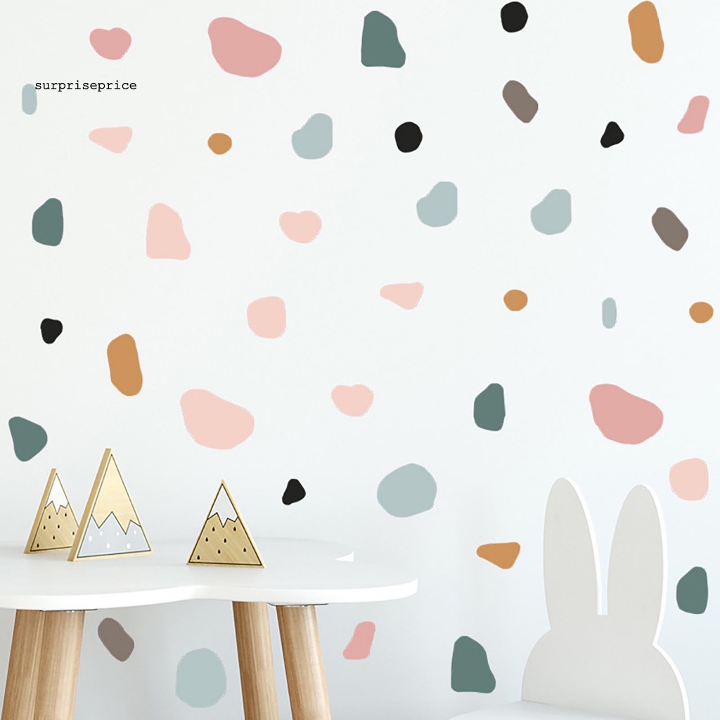 Sticker Dán Tường Tự Dính Họa Tiết Đá Màu Nước Sắc Thu Hút Sáng Tạo