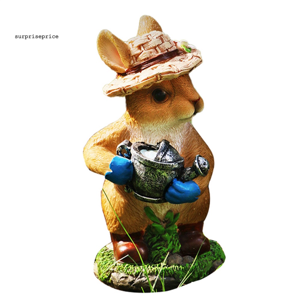 Mô Hình Chú Thỏ Bằng Nhựa Resin Chống Chịu Thời Tiết Trang Trí Sân Vườn