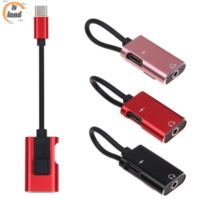 Giắc Cắm Chuyển Đổi 2 Trong 1 Usb Type C Sang Cổng 3.5mm Aux Cho Sạc / Truyền Dữ Liệu Âm Thanh