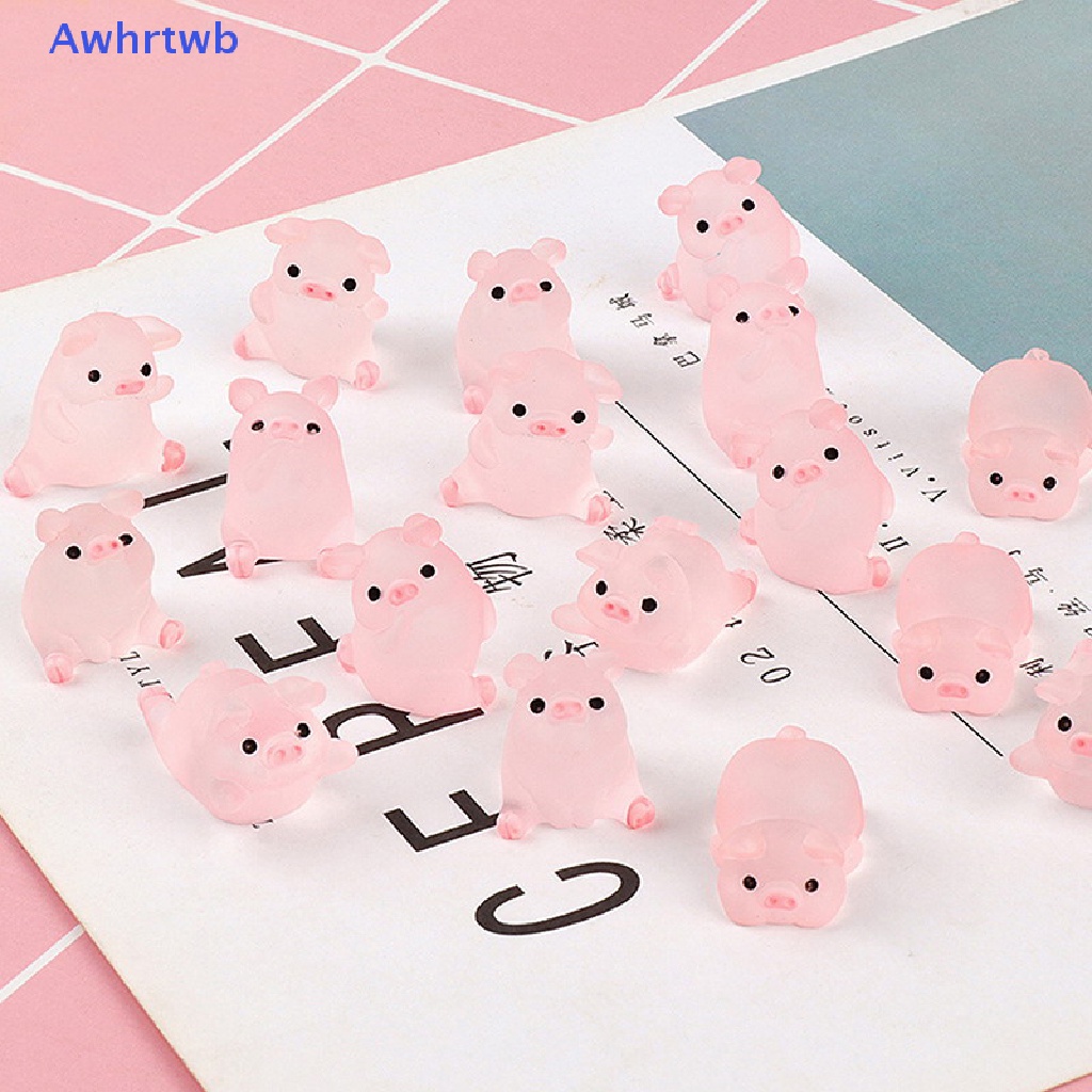 Set 5 Chú Heo Hồng Tập Yoga Bằng Nhựa Resin Dễ Thương Mới