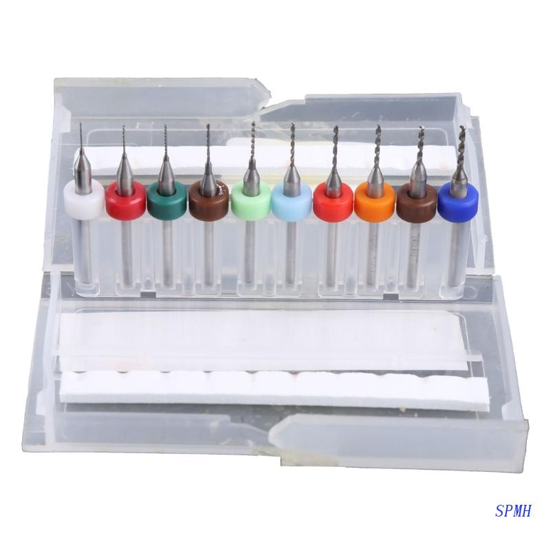 Bộ 10 Mũi Khoan Micro PCB 0.3mm Đến 1.2 mm Mới