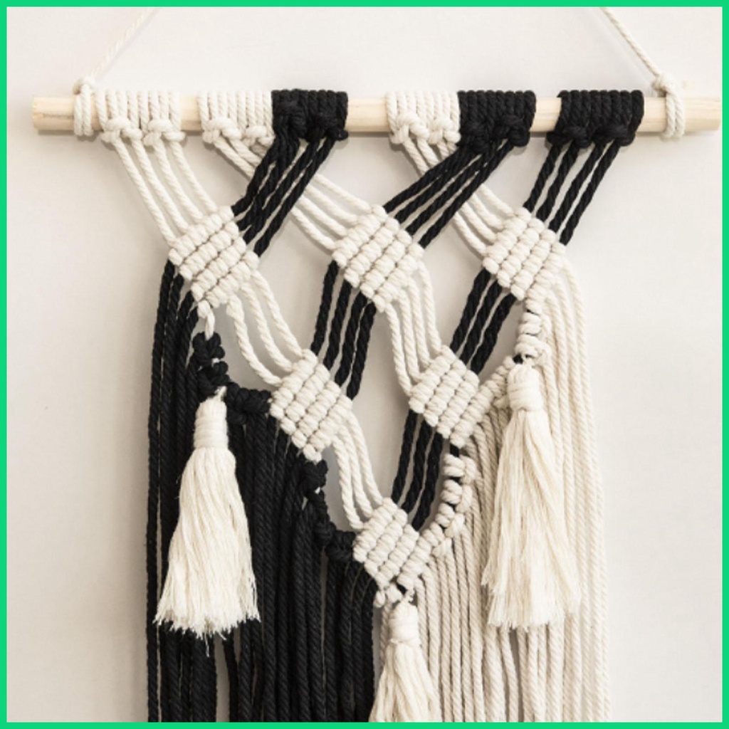 Thảm Dệt Nghệ Thuật Handmade Treo Tường Trang Trí Phong Cách Boho Macrame