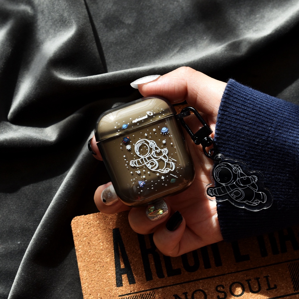 Vỏ Bảo Vệ Hộp Sạc Tai nghe không dây Apple Airpods 3 2021 1 / 2 Pro 2 Bằng tpu Hình Phi Hành Gia Sáng Tạo