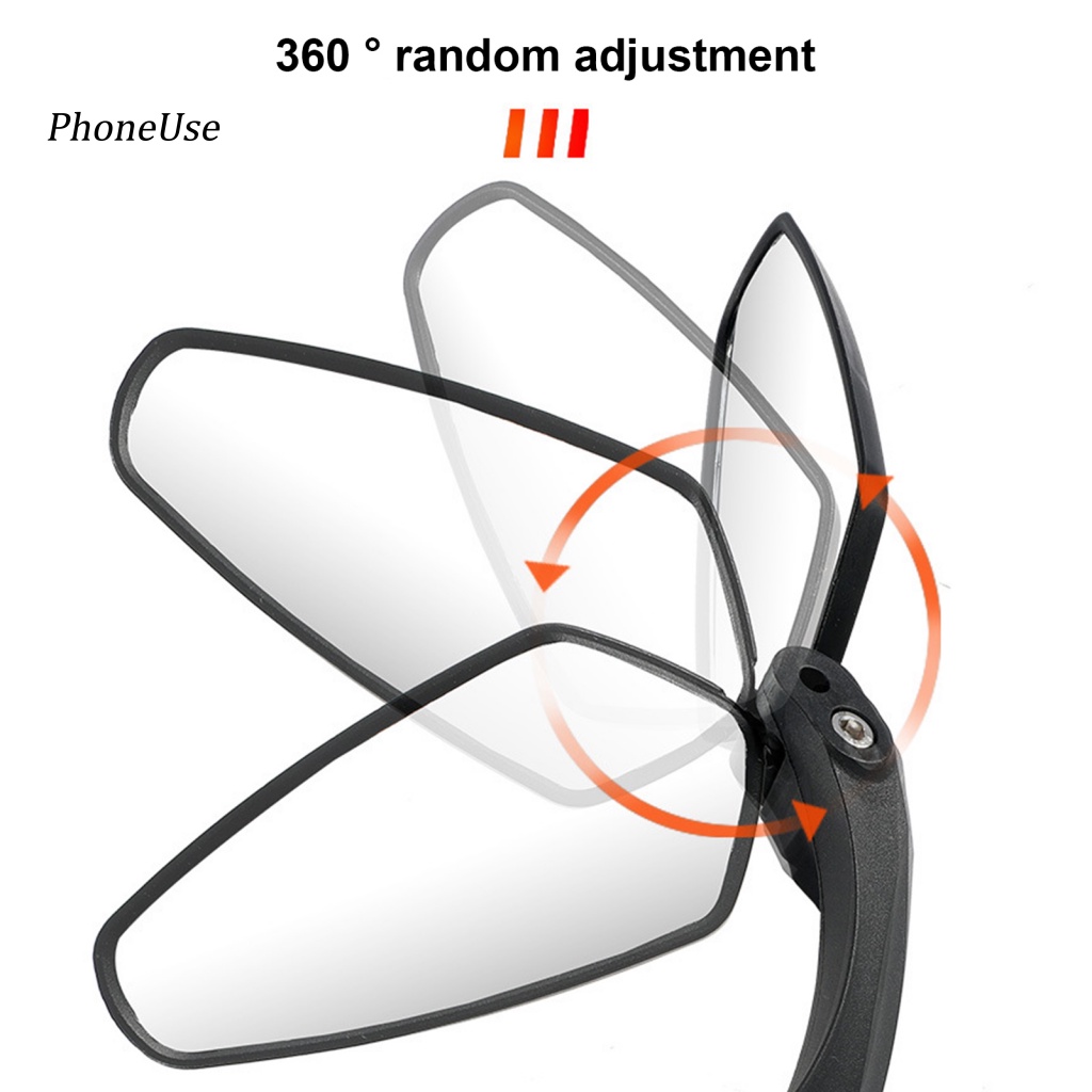 Gương Chiếu Hậu Góc Rộng Bằng Hợp Kim Nhôm Có Thể Điều Chỉnh Xoay 360 Độ Gắn Xe Đạp Thông Dụng