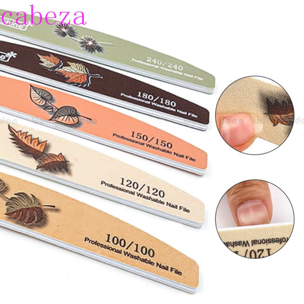 Dụng Cụ Dũa Móng Tay Bề Mặt Mịn Màng In Họa Tiết Chiếc Lá Nhiều Màu Sắc
