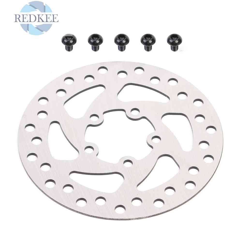 Đĩa Phanh 120mm M365 PRO Bằng Thép Bạc Kèm 5 Ốc Vít Cho Xe Điện