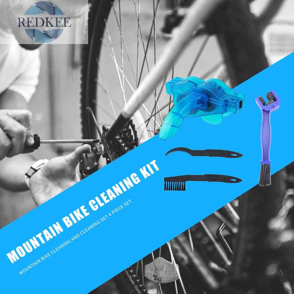 1 Bộ Dụng Cụ Vệ Sinh Xe Đạp Leo Núi Chuyên Nghiệp 4 Trong 1