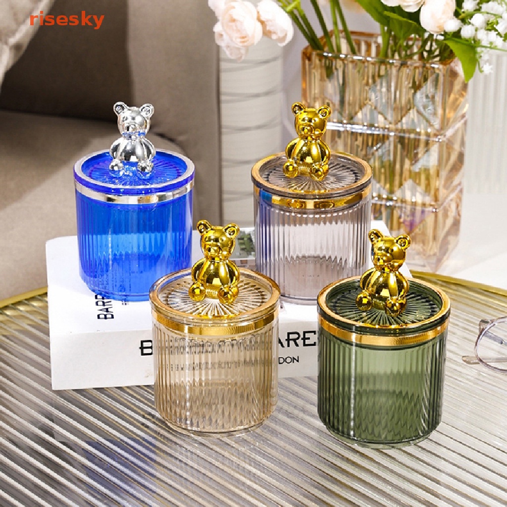 Mô Hình Chú Gấu Mini Màu Vàng / Bạc Dễ Thương Dùng Trang Trí Bàn Làm Việc