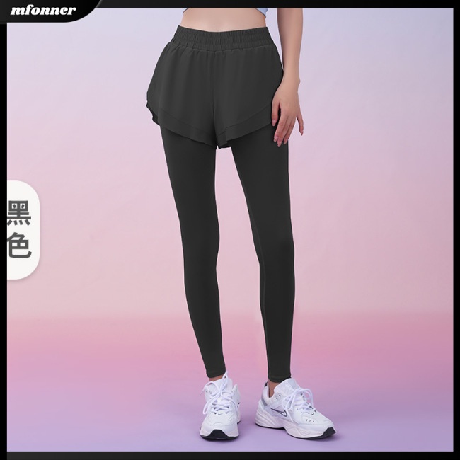 Quần Legging Lưng Cao Giả Hai Lớp Thoáng Khí Kèm Túi Nhiều Màu Sắc Dành Cho Nữ