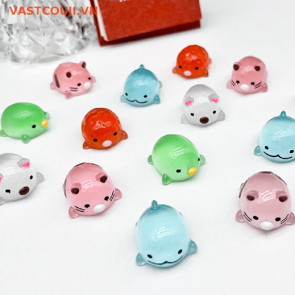 Bộ 5 Phụ Kiện Trang Trí Góc Bằng Resin Màu Dạ Quang DIY