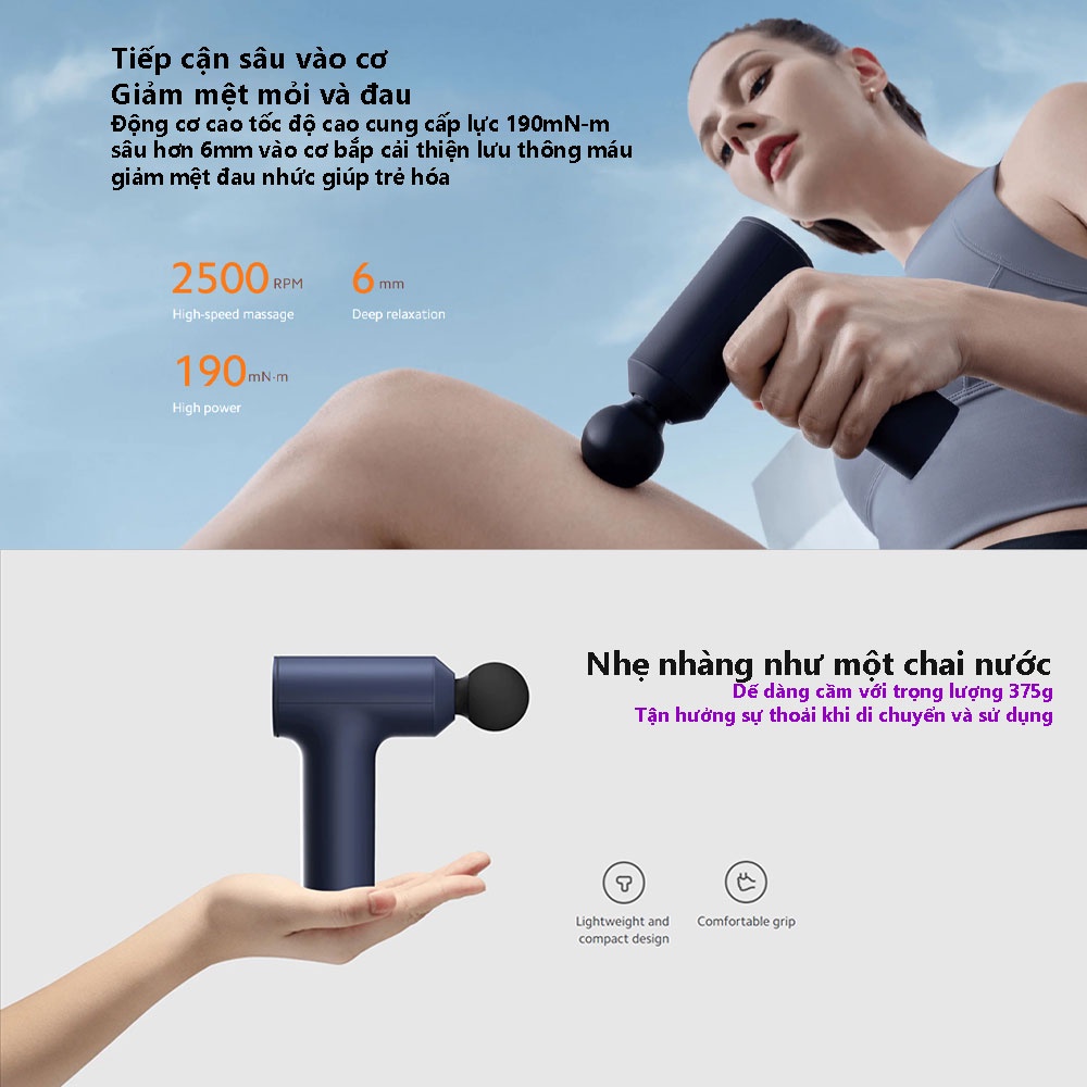 Súng massage cầm tay mini Xiaomi Mijia Gun Mini YMJM-M351 - Bảo hành 3 tháng - Shop  MI Ecosystem Authorized