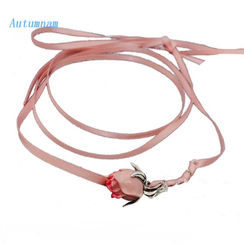 Vòng Cổ Choker Mặt Hình Hoa Hồng Phong Cách Cổ Điển Cho Nữ