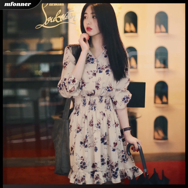 Đầm Ôm Eo In Họa Tiết Hoa Thời Trang Quyến Rũ Cho Nữ