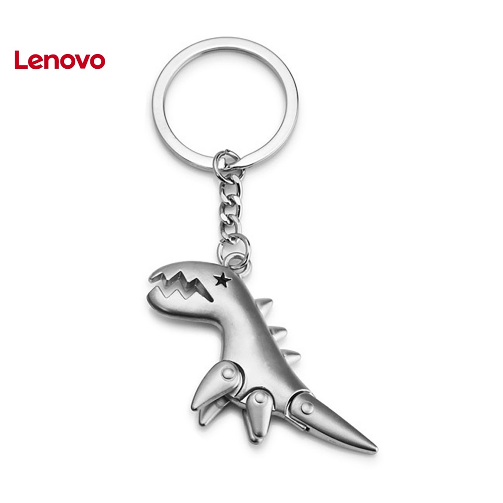 Móc Khóa Kim Loại Mạ Điện Hình Khủng Long Mắt Ngôi Sao Đa Năng