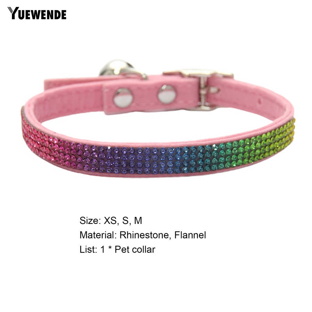 Ye.b Vòng Cổ Đính Đá 3 Kích Cỡ Thời Trang Bốn Mùa Cho Mèo