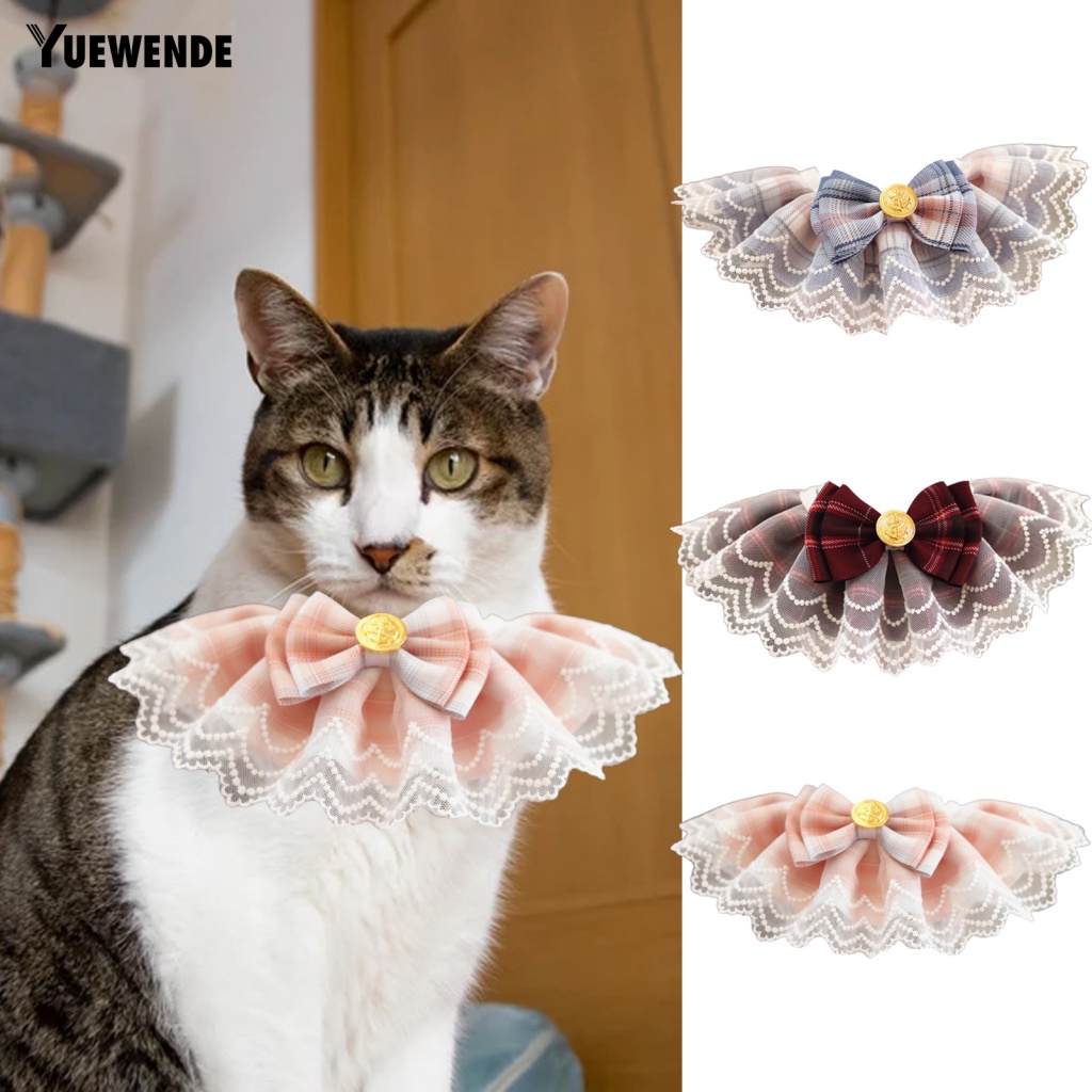 Yếm Đeo Cổ Trọng Lượng Nhẹ Trang Trí Nơ Xinh Xắn Cho Thú Cưng