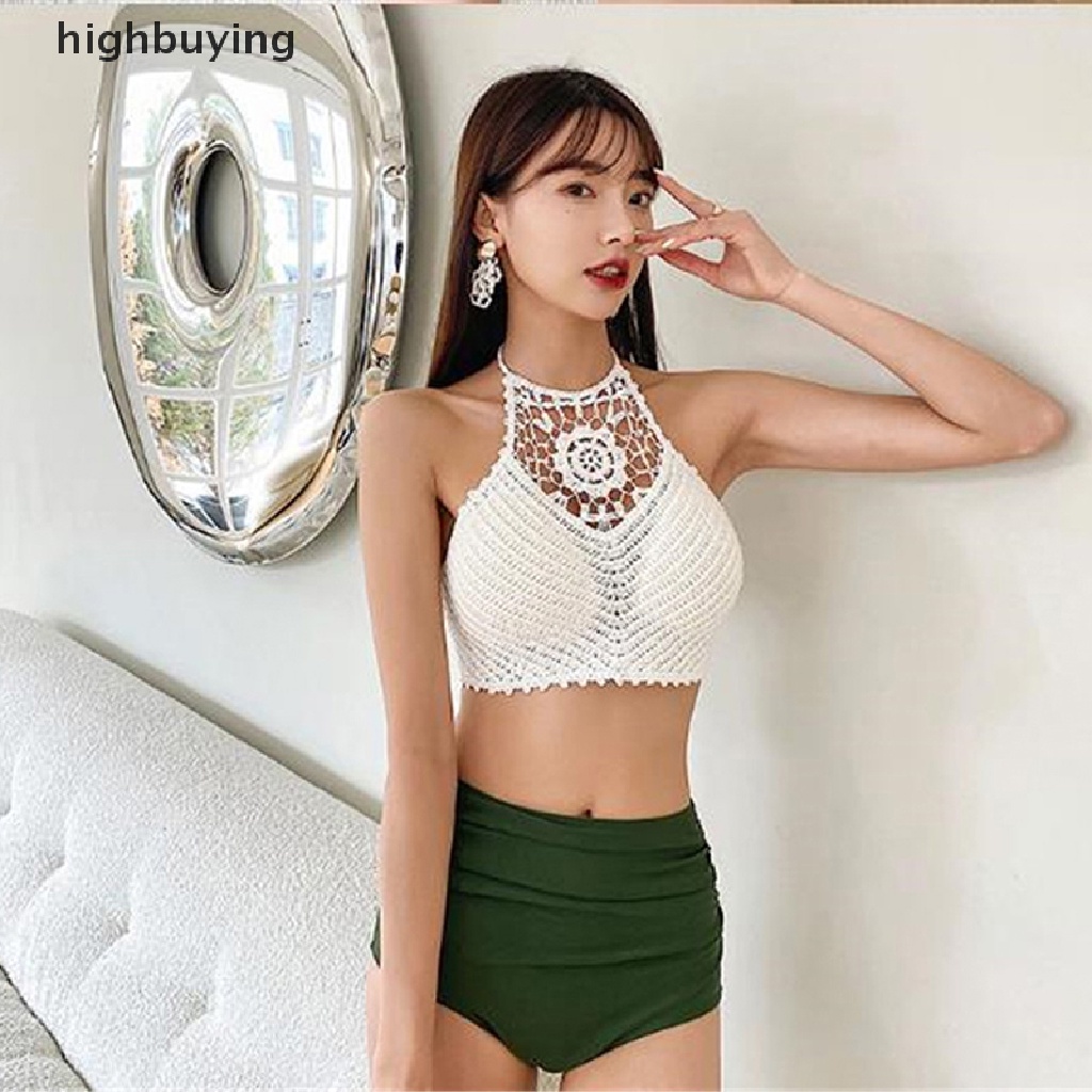 Hbvn Belle Áo Crop Top Hai Dây Ngắn Khoét Lỗ Gợi Cảm Màu Trơn Cho Nữ Modish