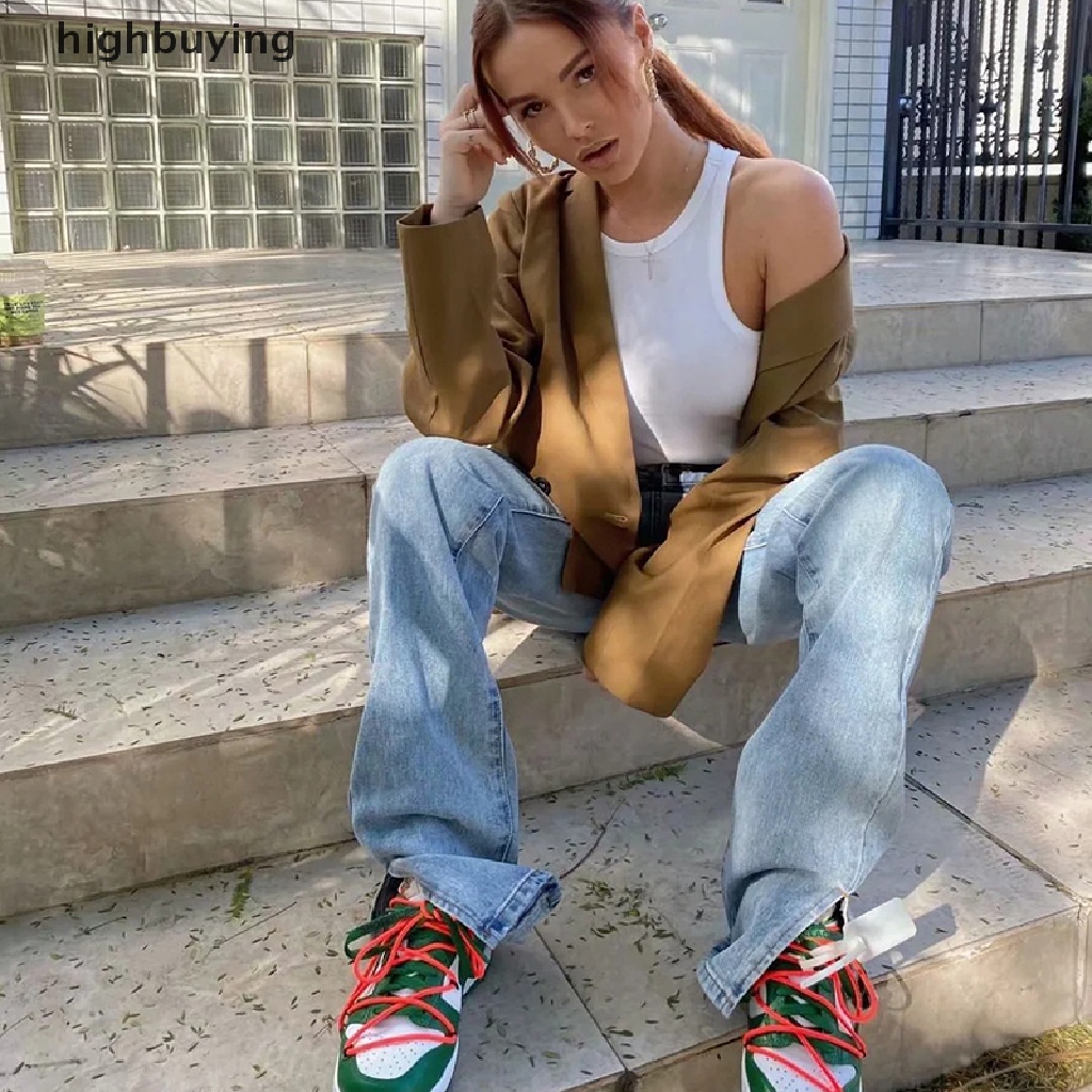 Quần Jean Dài Lưng Cao Ống Đứng Màu Đen Phong Cách Vintage Thời Trang 2023 Cho Nữ