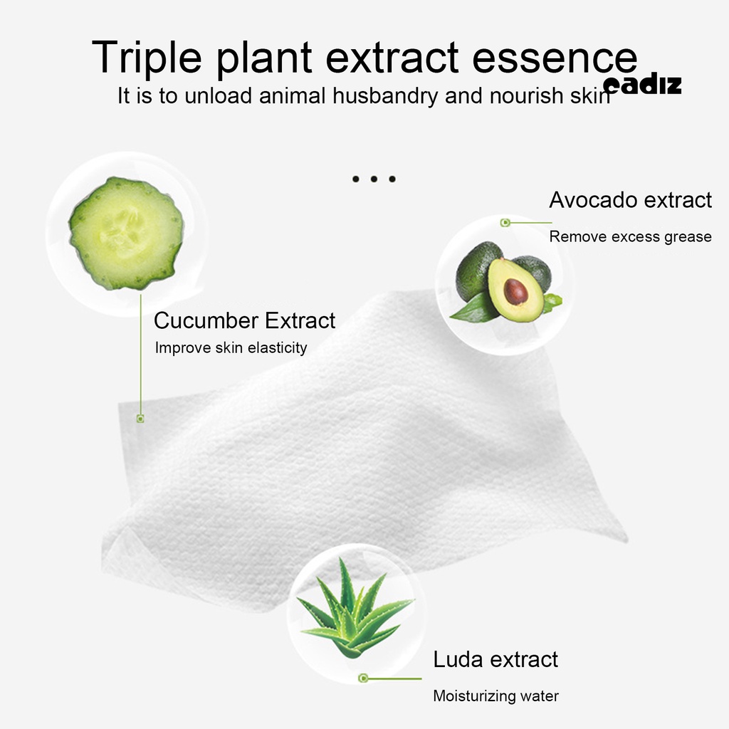 Hộp Khăn Giấy Tẩy Trang Chiết Xuất Bơ Dưỡng Ẩm Làm Sạch Sâu Sử Dụng 1 Lần Dành Cho Nữ