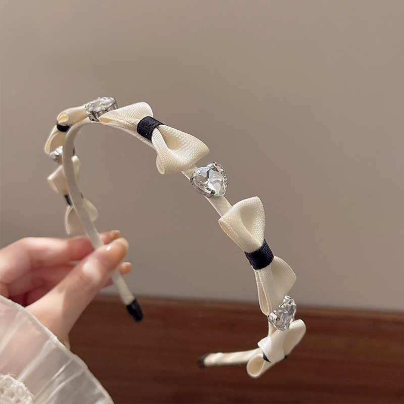 Băng Đô Cài Tóc Hình Nơ Trái Tim Phong Cách Pháp Thời Trang Cho Nữ