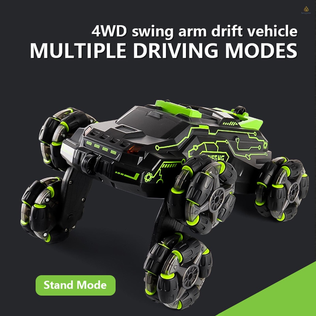 Xe Hơi Điều Khiển Từ Xa 2.4GHz 4WD 2 Chế Độ Điều Khiển 360 Độ Kèm Phụ Kiện° Xe Hơi Xoay Có Đèn Và Nhạc Độc Đáo Thú Vị
