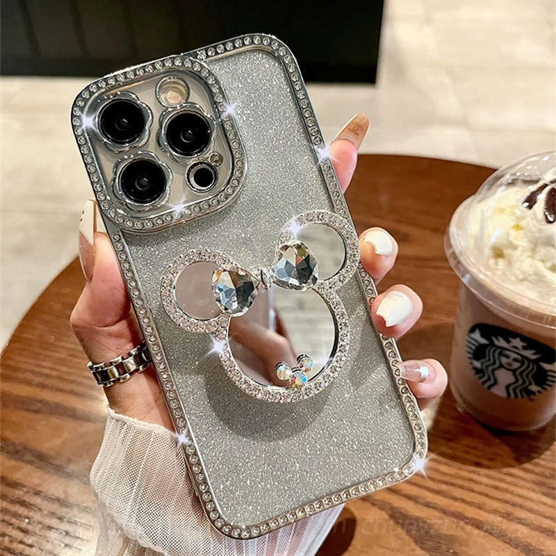 Ốp Lưng TPU TráNg Gương ChốNg Rơi Cho iPhone 11 13 pro max 14 pro max 12 pro max 14 plus 11promax