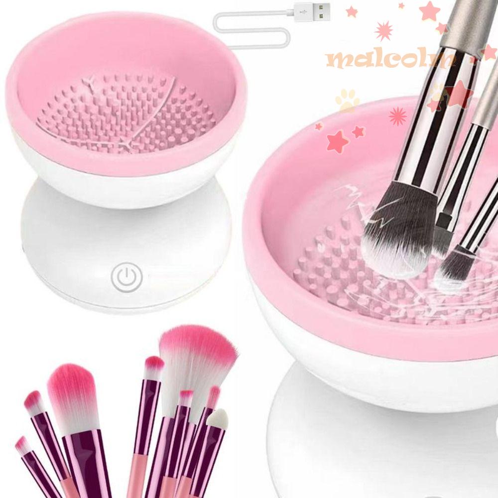 Dụng Cụ Vệ Sinh Cọ Trang Điểm Chuyên Nghiệp Bằng Silicon Mềm Tự Động Malcom|Đệm Chà Rửa Làm Sạch Bảng Điều Khiển