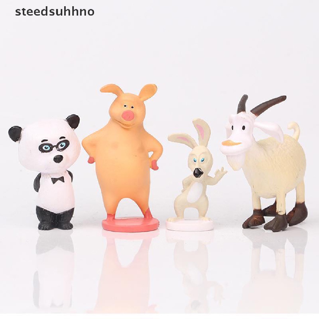 Set 10 Mô Hình Nhân Vật Hoạt Hình Masha And The Bear Trang Trí Bánh Kem hhno