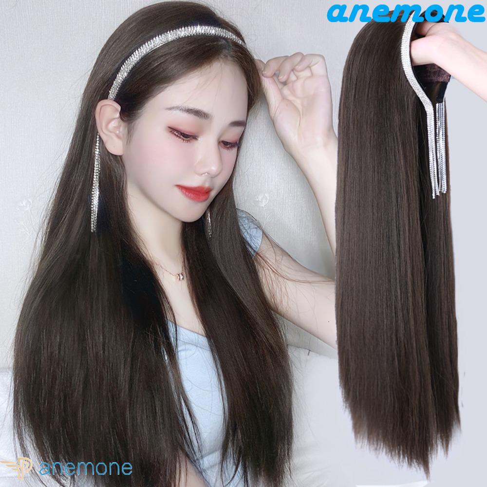 Tóc Giả Màu Đen Có Kẹp Bằng Sợi Tổng Hợp Cách Nhiệt Dành Cho Nữ