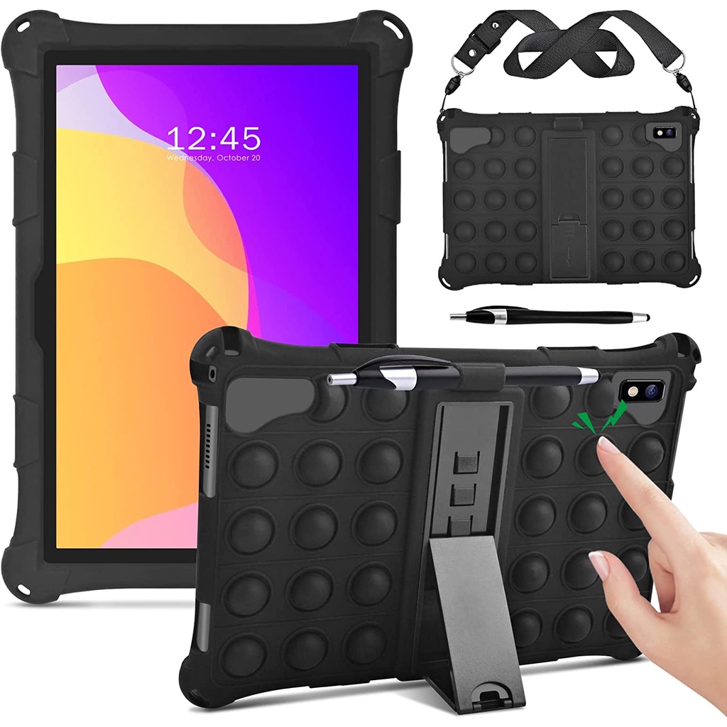 Free stylus Bao Đựng Máy Tính Bảng Bằng silicon Mềm Có Dây Đeo Vai Và Giá Đỡ Cho htc a103 2022 10.1 "