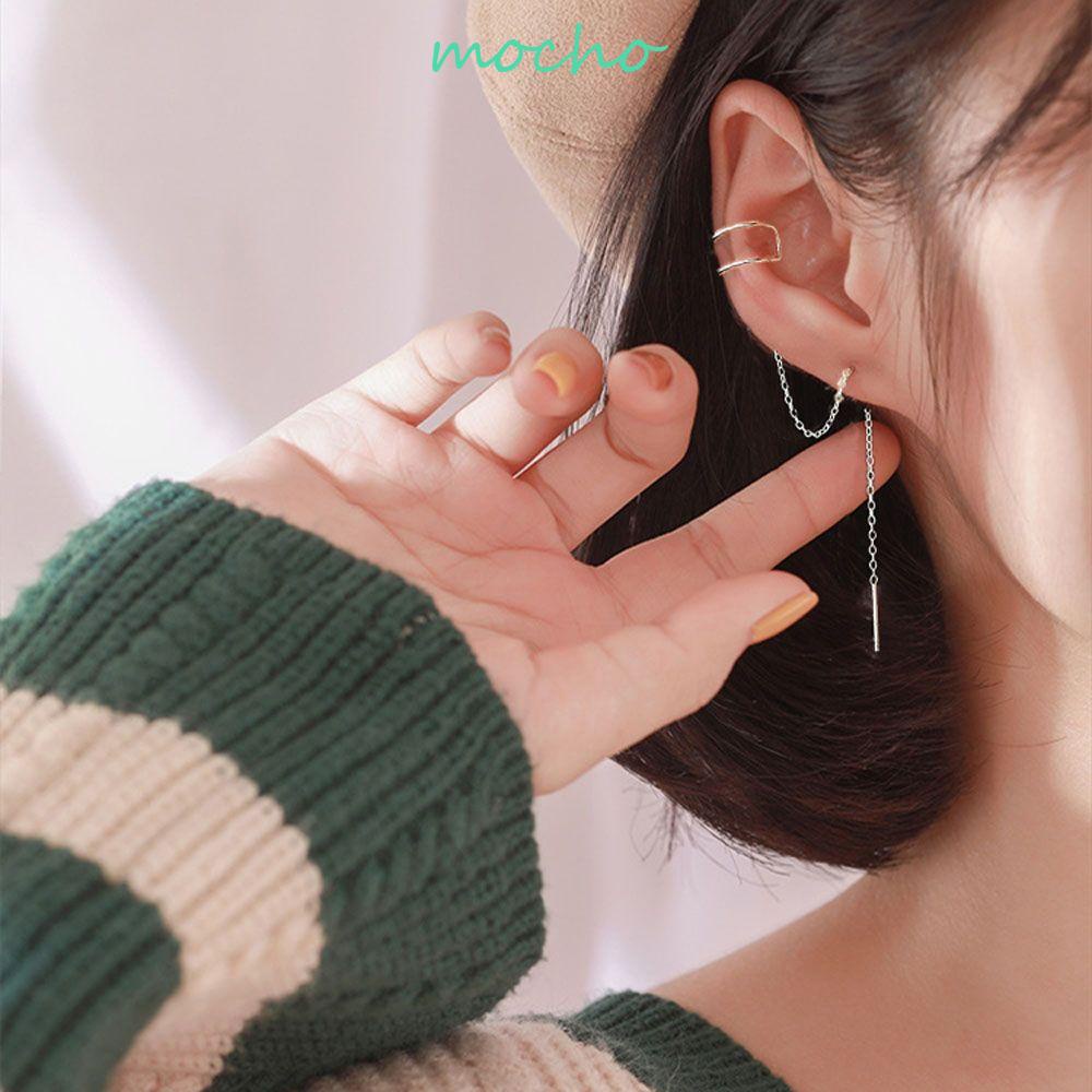 Bông Tai Dạng Kẹp Hình Tròn Phong Cách Hip Hop Thời Trang Cho Nữ