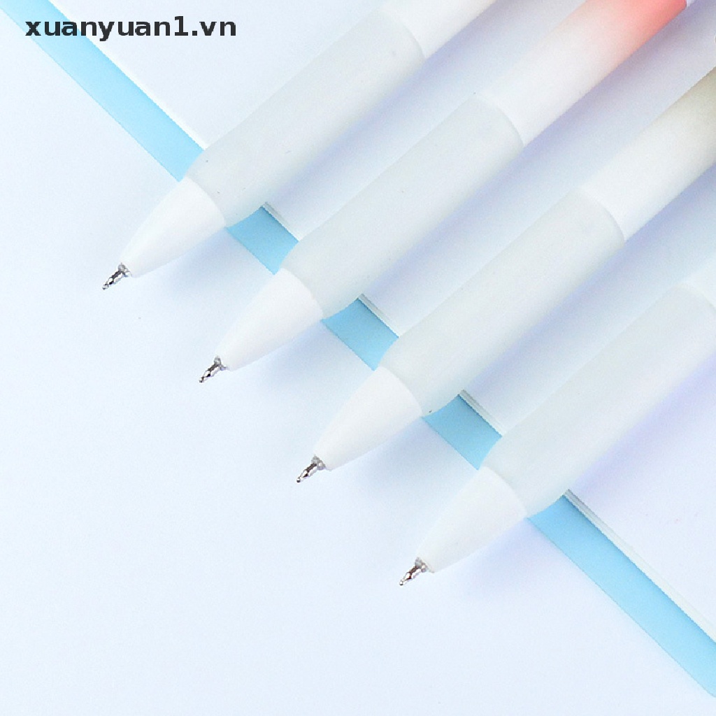 Set 4 Bút Bi Mực Đen Ngòi 0.5mm Có Thể Thu Gọn Tiện Dụng