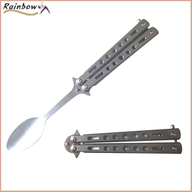 Bộ 2 Muỗng Nĩa Bằng Thép Không Gỉ Có Thể Gấp Gọn Tiện Dụng