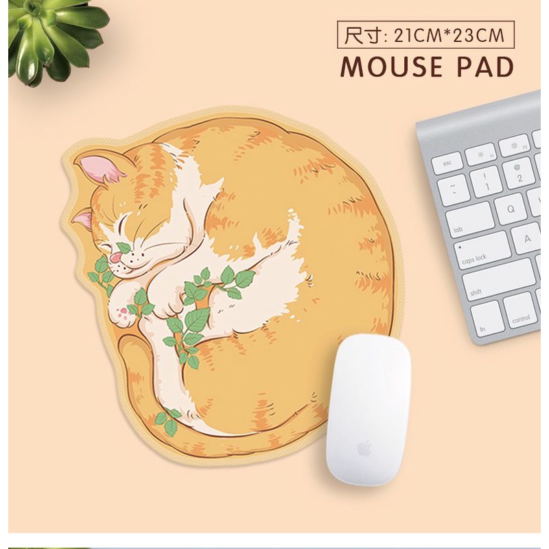 Miếng Lót Chuột Hình Mèo Đang Ngủ Dễ Thương Chống Nước