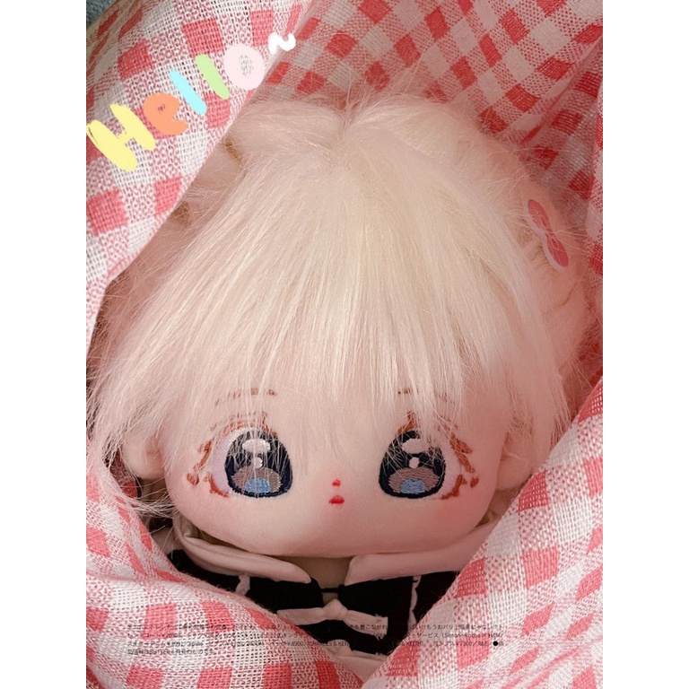 Búp Bê Em Bé Bằng Vải Cotton 20cm Kèm Bộ Xương Tóc Dễ Thương
