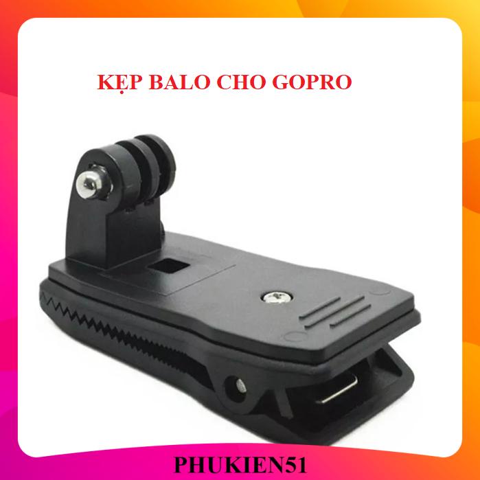 KẸP MŨ Ba Lô Xoay 360 Độ Cho Gopro Hero Xiaomi Yi 4K-Phụ kiện Cam hành trình Gopro giá rẻ
