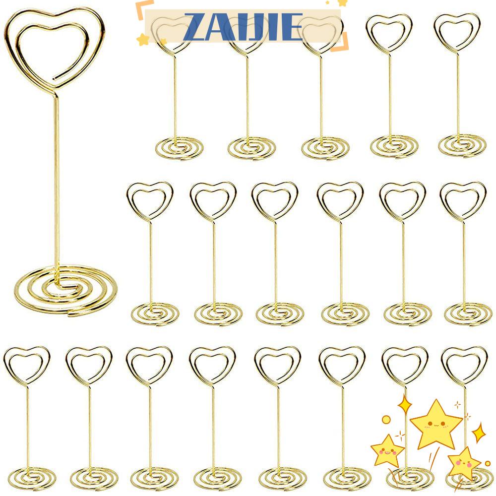 1PC Cái Giá Đỡ Kẹp Ảnh Thẻ Bằng Kim Loại Hình Trái Tim Để Bàn Trang Trí Tiệc Cưới