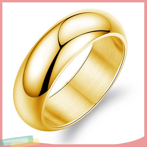 Nhẫn Thép Titan 6mm Kích Thước Us 6-10 Cá Tính Cho Nữ