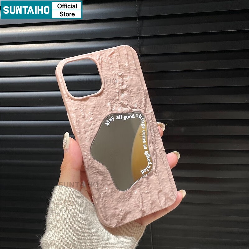 Suntaiho ốp lưng iphone Ốp Điện Thoại Silicon TPU Chống Sốc Tráng Gương 3D Cho iPhone 14 Pro Max 12 13 Pro 11 Pro Max 7 8 Plus