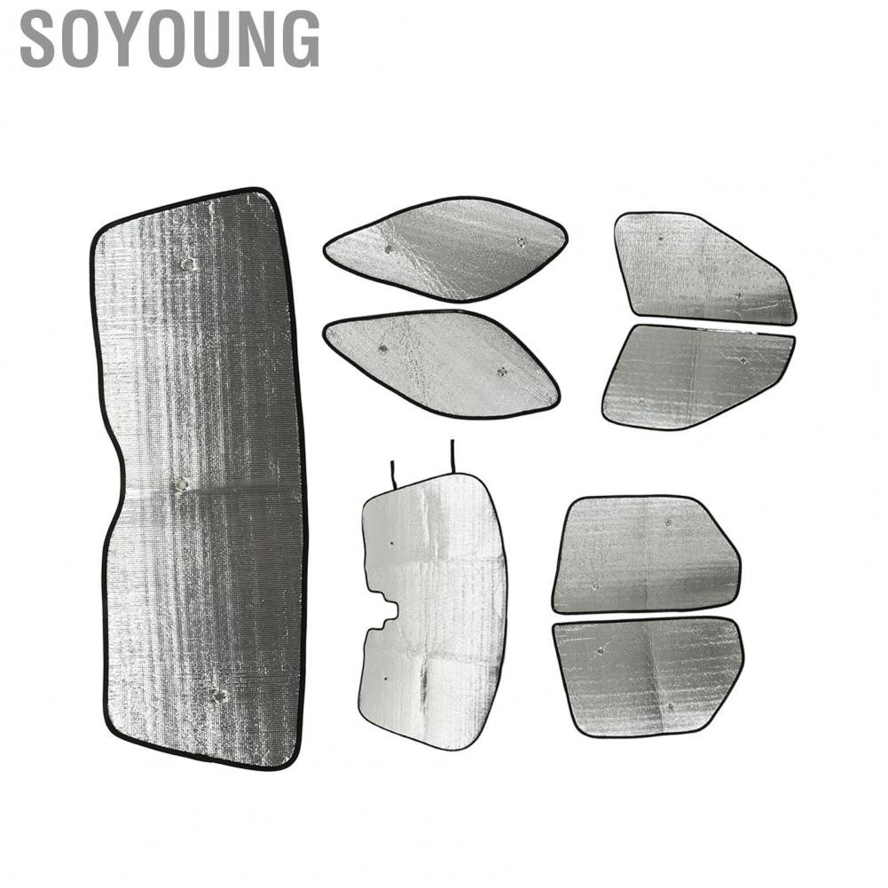 Soyoung Car Window Sunshade Double Layer Auto Interior Sunshades Cover Safe Aluminum Foil PE Cotton for Vehicle