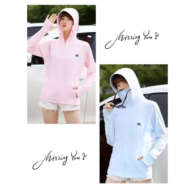 Áo Khoác Chống Nắng Dáng Rộng Bằng Lụa Lạnh Có Mũ Trùm Chống Tia Cực Tím Phong Cách | BigBuy360 - bigbuy360.vn