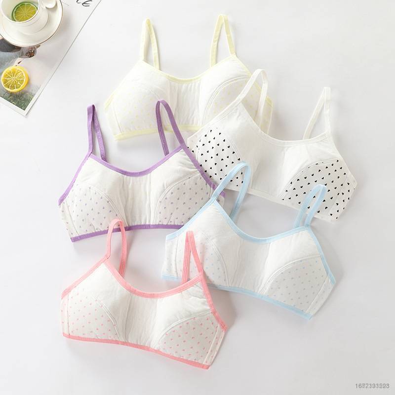Áo Ngực cotton Mỏng Không Gọng Chống Bong Tróc Dành Cho Nữ Tuổi Teen