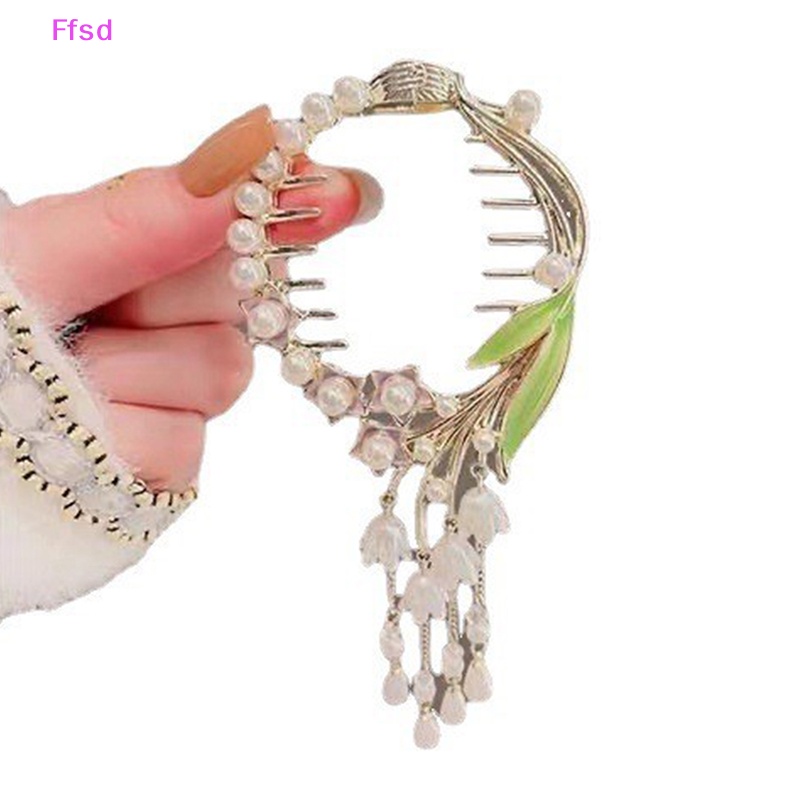 Kẹp Tóc Nơ Bện Đính Ngọc Trai / Bướm / Tóc Đuôi Ngựa Bán Chạy * Bán Chạy