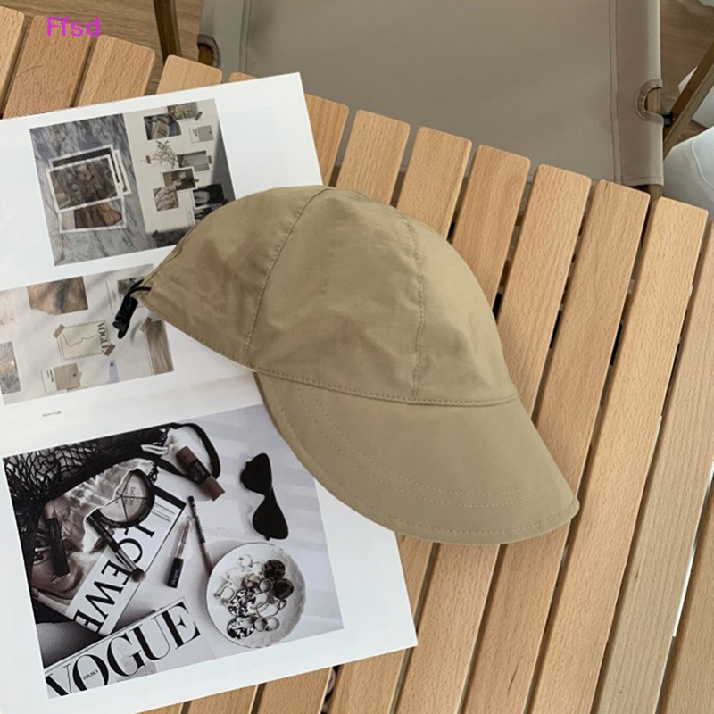 {Ffsd} Mũ Ngư Dân Vành Rộng Chống Nắng Mùa Hè Nhanh Khô Có Dây Rút Điều Chỉnh Được * Bán Chạy