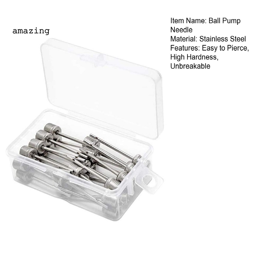 1 Bộ Kim Bơm Hơi Thể Thao Bằng Thép Không Gỉ Kèm Hộp Đựng
