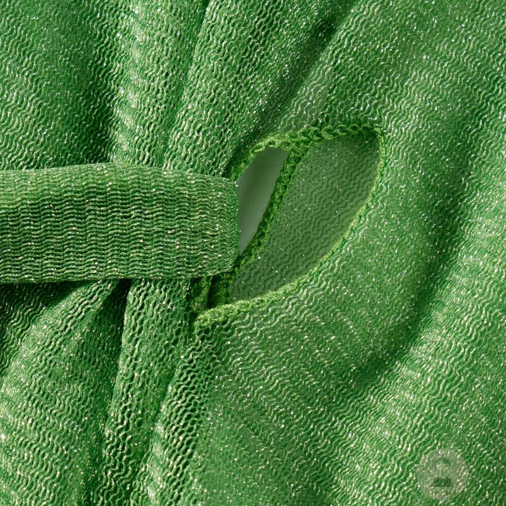 Áo Kiểu Nữ Tay Dài Cổ Chữ V Màu Xanh Lá Thời Trang Mùa Hè